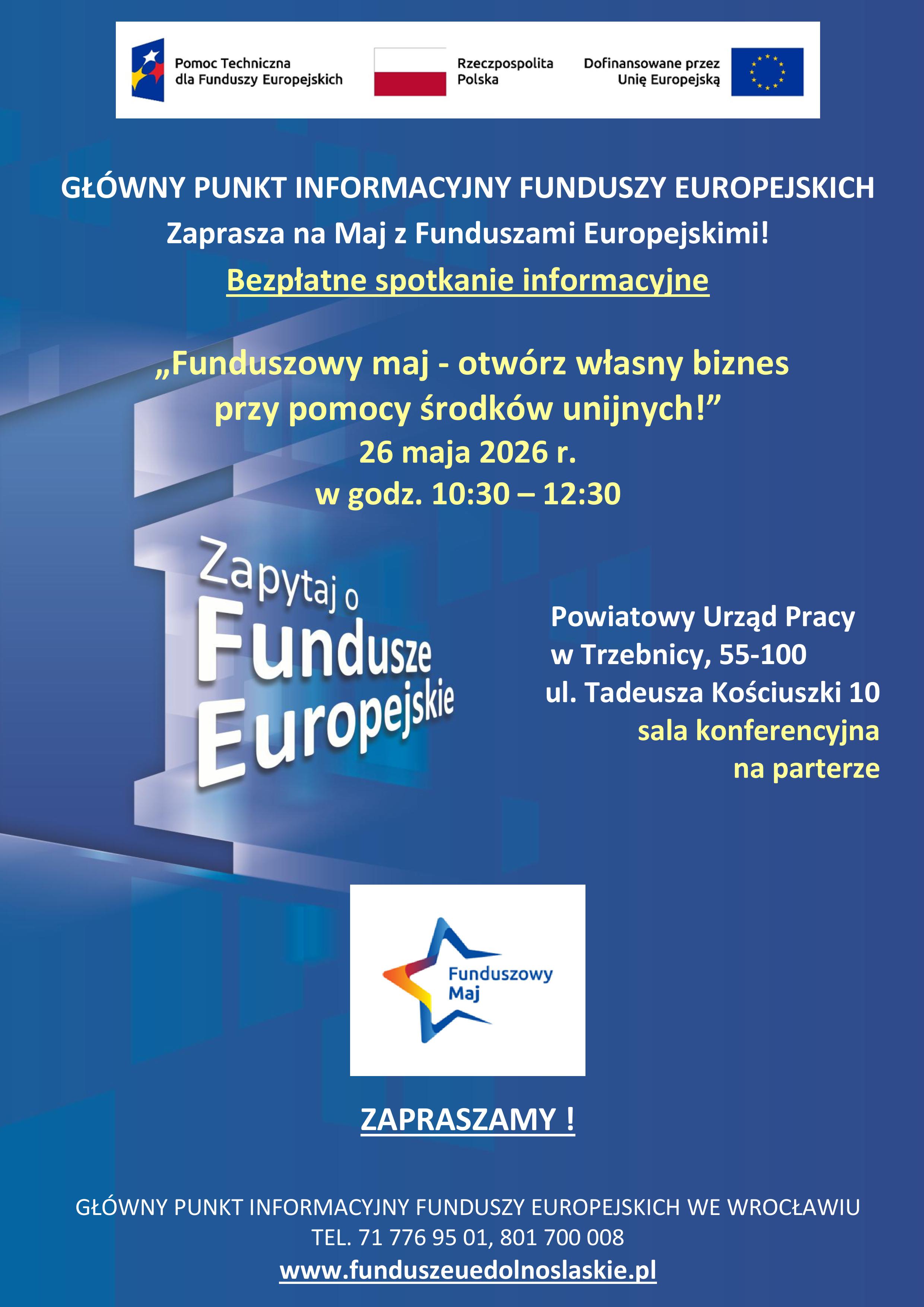 Obrazek dla: Spotkanie informacyjne PIFE - "Funduszowy maj - otwórz...